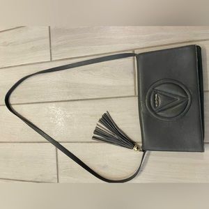 Valentino leather logo clutch